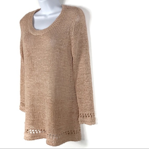 Soft Surroundings Peach Chunky Knit Tunic … - Picture 6 of 8